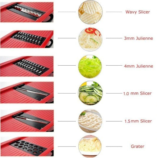 6-Blade Stainless Steel Vegetable Cutter