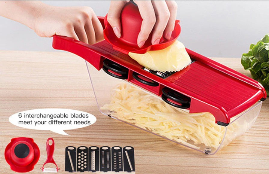 6-Blade Stainless Steel Vegetable Cutter